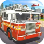 city fire truck rescue android application logo